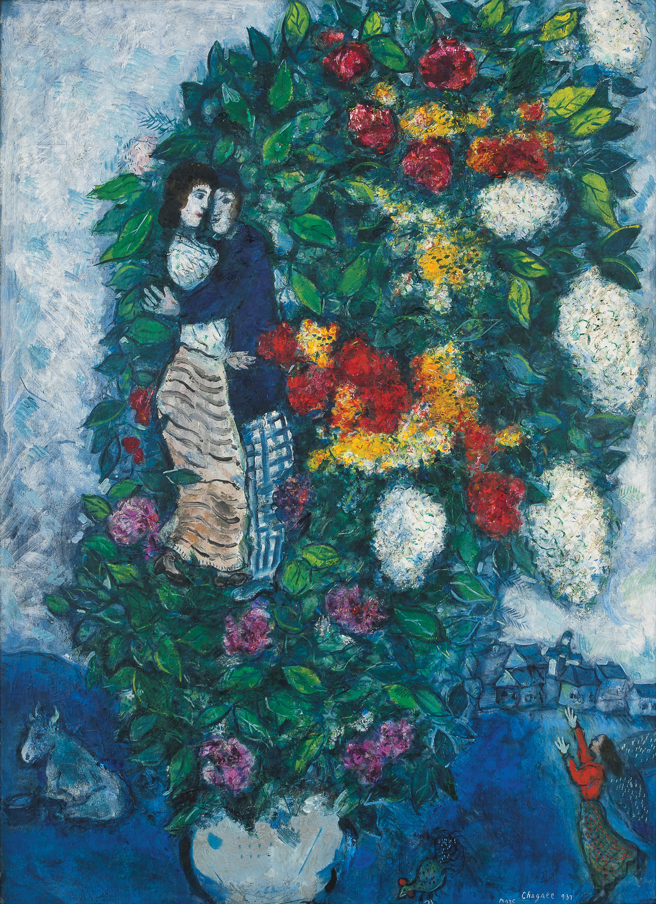 "Bouquet de Fleurs" by Marc Chagall (Seoul Auction)
